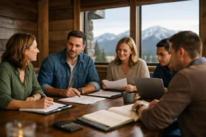 bookkeeping tasks for tax season, team working together